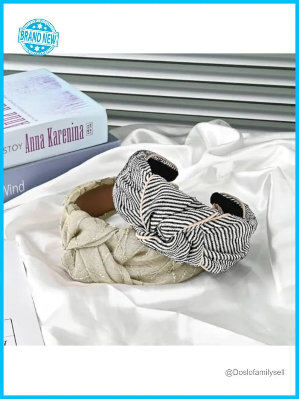 Non-Slip Wide Knotted Headbands for Women - Soft Fabric Hair Accessories for